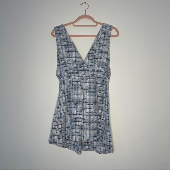 ZARA Blue Tweed Double Breasted Mini Dress Size M | Blogger Favourite - Picture 11 of 12